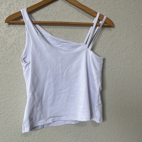 Dona Jo Tank Top Athletic Asymmetrical White size Small/Medium - Picture 5 of 9